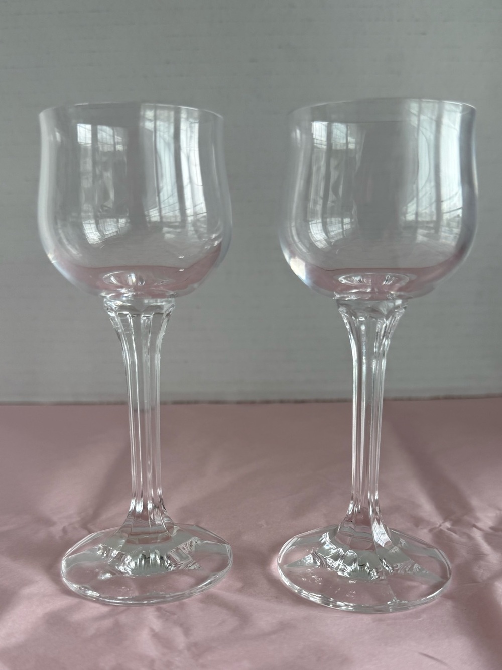 VTG Bohemia Crystal-Crystalex "Diana" Pattern Liqueur/Cordial Glasses Set of 2